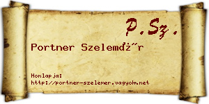Portner Szelemér névjegykártya
